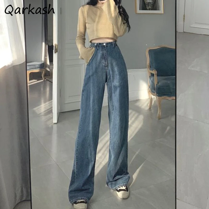 Full Length Jeans Women Simple Classic BF Style All-match Students Streetwear High Waist Popular Ladies Trousers Bottom Chic Ins
Full Length Jeans Women Simple Classic BF Style All-match Students Streetwear High Waist Popular Ladies Trousers Bottom Chic Ins