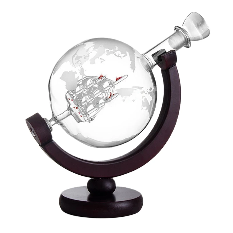 850ML Whiskey Decanter Antique Ship Whiskey Dispenser For Liquor Bourbon Vodka Wine Glass Decanter Globe with Wood Stand
850ML Whiskey Decanter Antique Ship Whiskey Dispenser For Liquor Bourbon Vodka Wine Glass Decanter Globe with Wood Stand