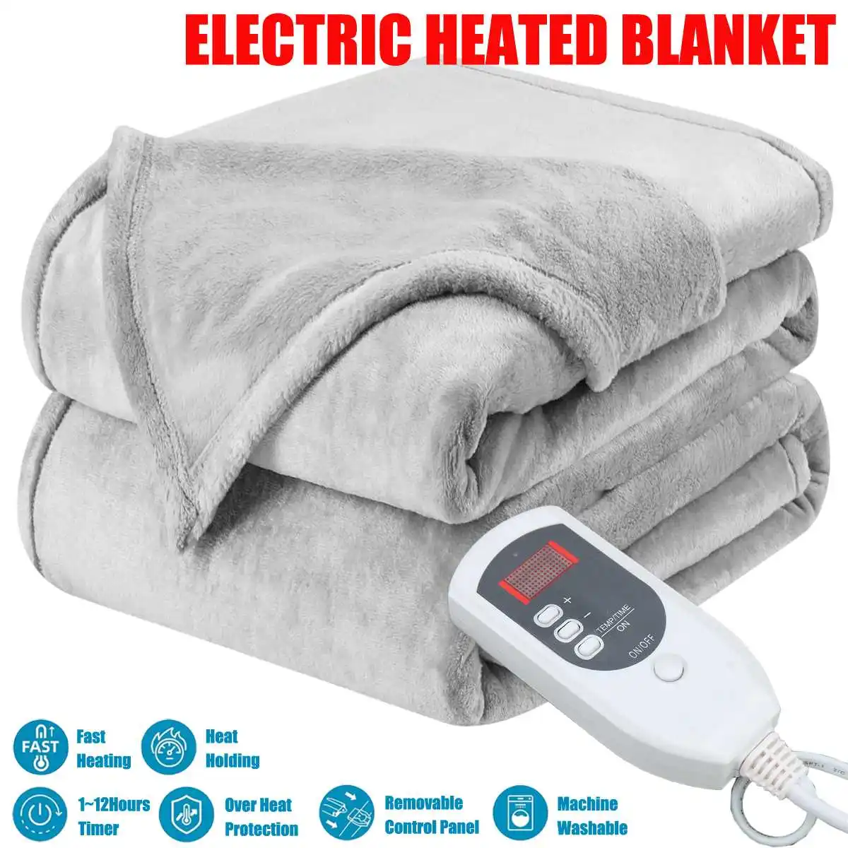 200CM Electric Heated Blanket Warm Shawl Flannel Throw Blanket Winter Warm Home Heating Blanket
200CM Electric Heated Blanket Warm Shawl Flannel Throw Blanket Winter Warm Home Heating Blanket