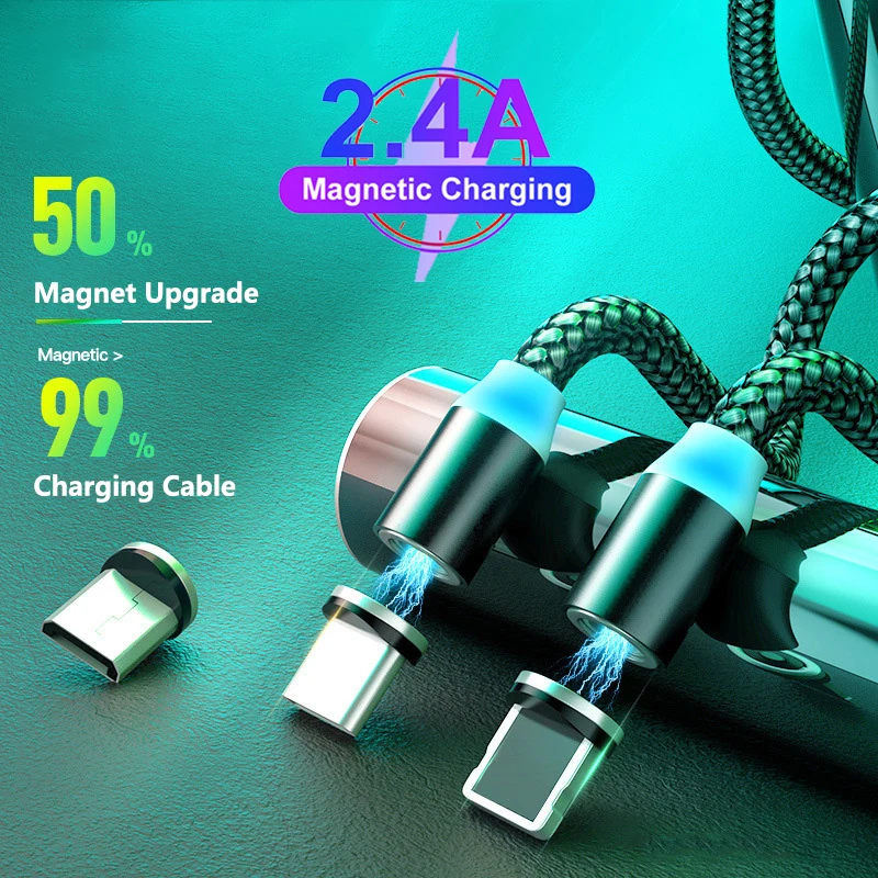 Braided Magnetic USB Cable LED Lighting Micro USB Type C For iPhone 13 12 11 XR Huawei Xiaomi Samsung Mobile Phone Charger Cord 
Braided Magnetic USB Cable LED Lighting Micro USB Type C For iPhone 13 12 11 XR Huawei Xiaomi Samsung Mobile Phone Charger Cord