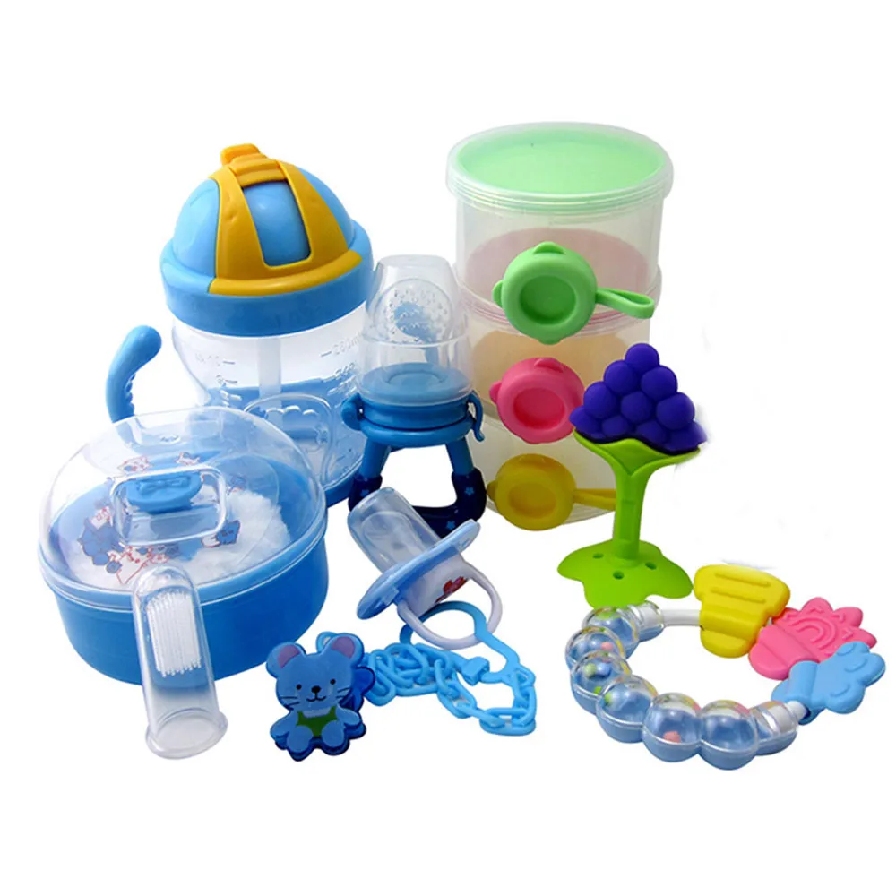 9PCS/SET Baby Water Bottle Milk Powder Storage Pacifier with Chain Fruit Bite Bag Sponge Powder Puff Silicone Teether Toothbrush
9PCS/SET Baby Water Bottle Milk Powder Storage Pacifier with Chain Fruit Bite Bag Sponge Powder Puff Silicone Teether Toothbrush