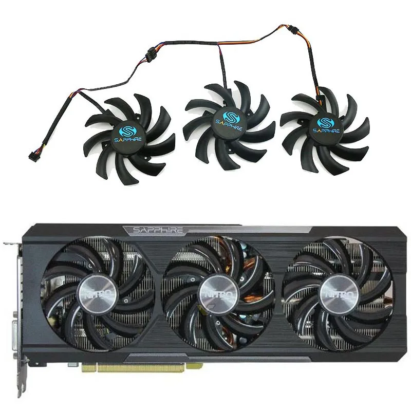 3PCS 85MM 4PIN R9 290X/390/390X GPU FAN For Sapphire R9-290X R9 390 8G NITRO R9 390X 8G D5 Tri-X Video card Replacement Fans
3PCS 85MM 4PIN R9 290X/390/390X GPU FAN For Sapphire R9-290X R9 390 8G NITRO R9 390X 8G D5 Tri-X Video card Replacement Fans