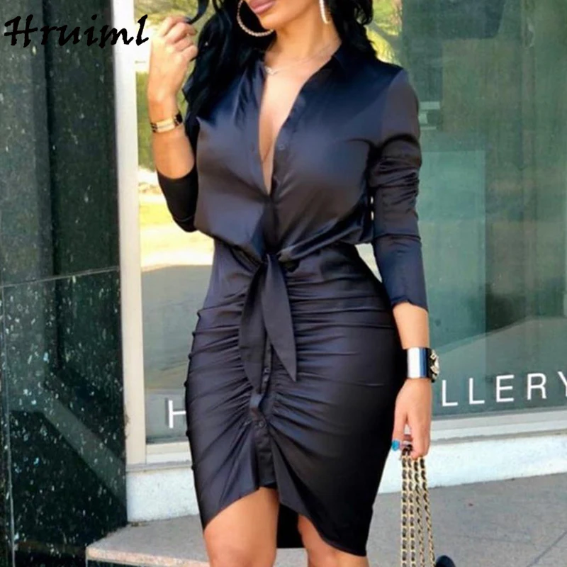 Bodycon Dress Women Long Sleeve Ruched Solid Midi Dress Sexy Party Dresses Elegant Office Lady Autumn Vestido De Mujer 
Bodycon Dress Women Long Sleeve Ruched Solid Midi Dress Sexy Party Dresses Elegant Office Lady Autumn Vestido De Mujer