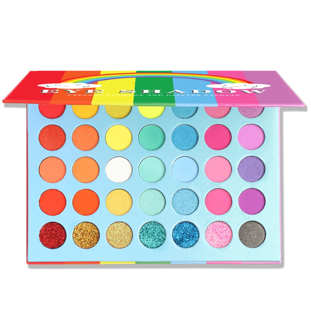 35 Colors Eyeshadow Palette Matte Rainbow Shimmer High Pigmentation Eye Shadow Waterproof Colorful Eye Makeup Palette
35 Colors Eyeshadow Palette Matte Rainbow Shimmer High Pigmentation Eye Shadow Waterproof Colorful Eye Makeup Palette