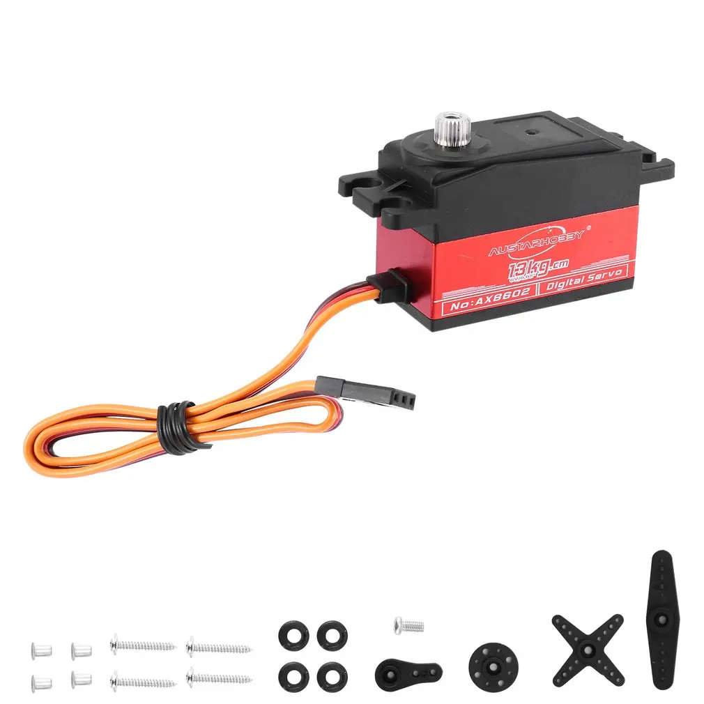 AX-8602 Metal Gear 13KG Torque Digital Core Servo For On-Road RC Touring Car Drift Car RC Plane Model RC Parts
AX-8602 Metal Gear 13KG Torque Digital Core Servo For On-Road RC Touring Car Drift Car RC Plane Model RC Parts