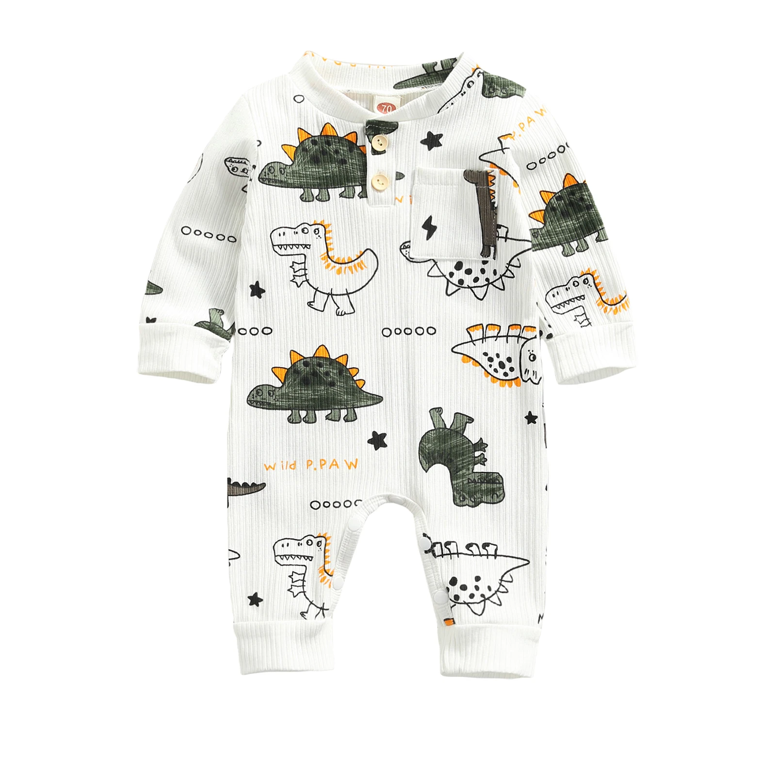 Kids Baby Romper Casual Clothings Cartoon Dinosaur Printed Pattern Round Collar Long Sleeve Jumpsuit Cotton Baby Clothes 0-18M
Kids Baby Romper Casual Clothings Cartoon Dinosaur Printed Pattern Round Collar Long Sleeve Jumpsuit Cotton Baby Clothes 0-18M