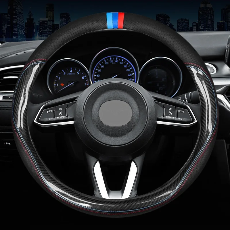 Carbon Fiber Leather Steering Wheel Cover For Mazda 2 3 5 6 8 Mazda3 Atenza AXELA BT-50 Protection Accessories
Carbon Fiber Leather Steering Wheel Cover For Mazda 2 3 5 6 8 Mazda3 Atenza AXELA BT-50 Protection Accessories