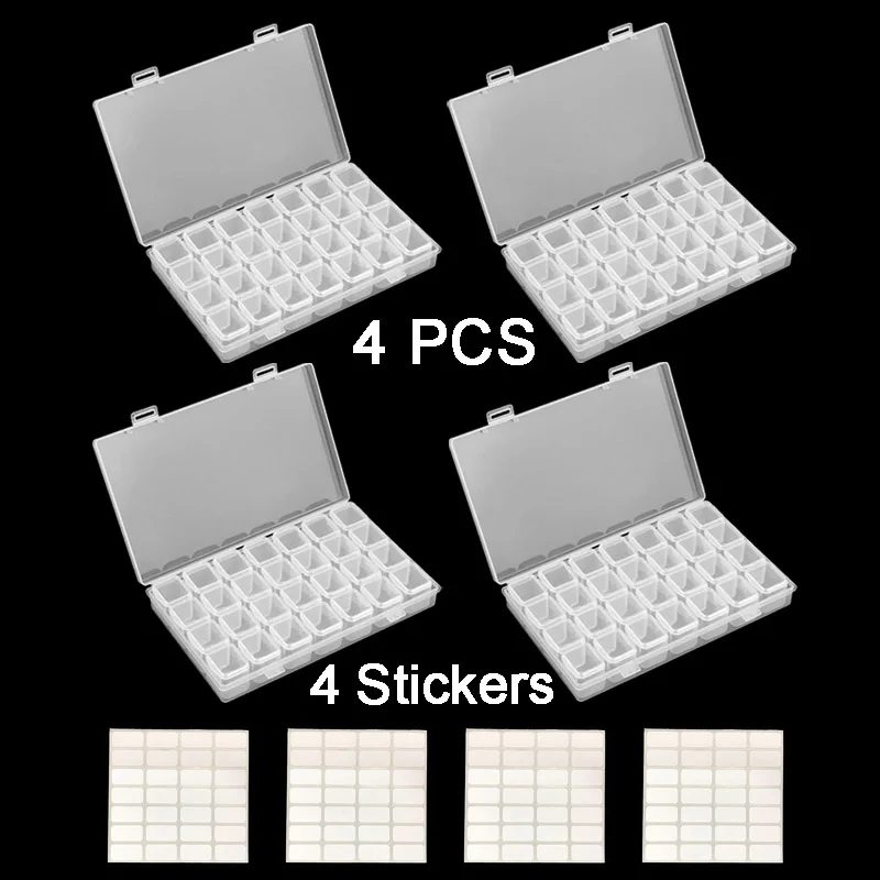 28 Slots Grids Plastic Storage Box Diamond Painting Tools Nail Art Rhinestone Tools Beads Accessories Storage Boxes Organizer 
28 Slots Grids Plastic Storage Box Diamond Painting Tools Nail Art Rhinestone Tools Beads Accessories Storage Boxes Organizer