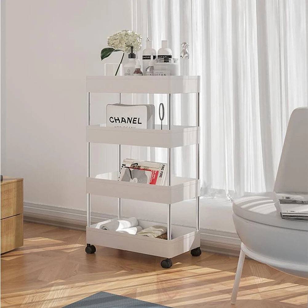 Movable Storage Rack Storage Rolling With 4 Wheels Cart Goods Shelf Multilayer Kitchen Tableware Toiletries Clothes Storage Rack
Movable Storage Rack Storage Rolling With 4 Wheels Cart Goods Shelf Multilayer Kitchen Tableware Toiletries Clothes Storage Rack