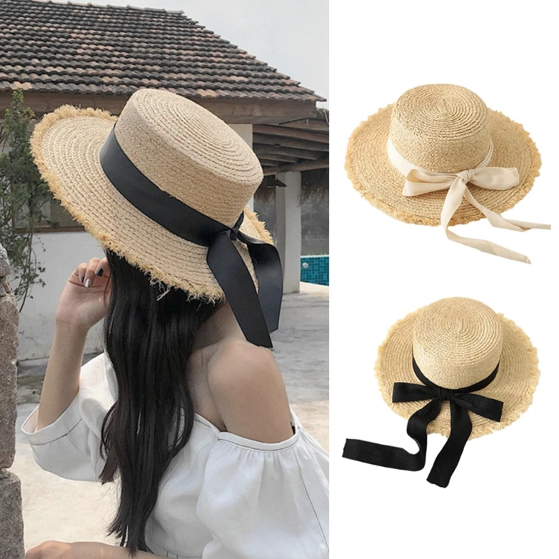 Straw Sun Hat for Women Outdoor Activities Ribbon Bow Wide Brim Sun Cap UV Protection for Summer Beach Seashore
Straw Sun Hat for Women Outdoor Activities Ribbon Bow Wide Brim Sun Cap UV Protection for Summer Beach Seashore