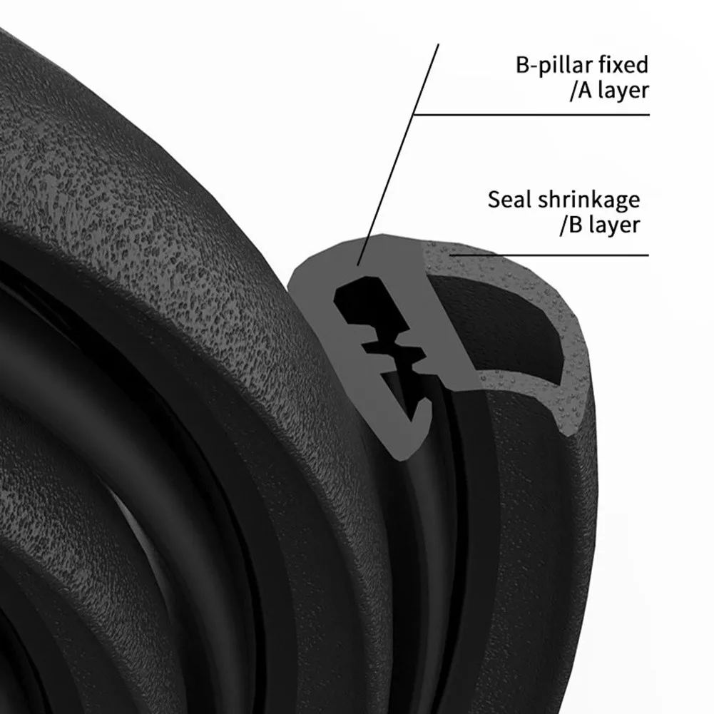 Car Door Rubber Seal Strip EPDM Car Door B-Pillar Sealing Strip Anti-Collision Strip Noise Prevention 1.6M Excellent Heat Resis
Car Door Rubber Seal Strip EPDM Car Door B-Pillar Sealing Strip Anti-Collision Strip Noise Prevention 1.6M Excellent Heat Resis