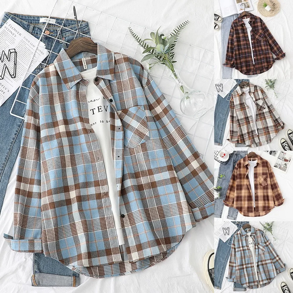 Plaid Shirts Womens Blouses And Tops Long Sleeve Female Casual Print Shirts Loose Cotton Checked Lady Outwear Spring 2021 News
Plaid Shirts Womens Blouses And Tops Long Sleeve Female Casual Print Shirts Loose Cotton Checked Lady Outwear Spring 2021 News