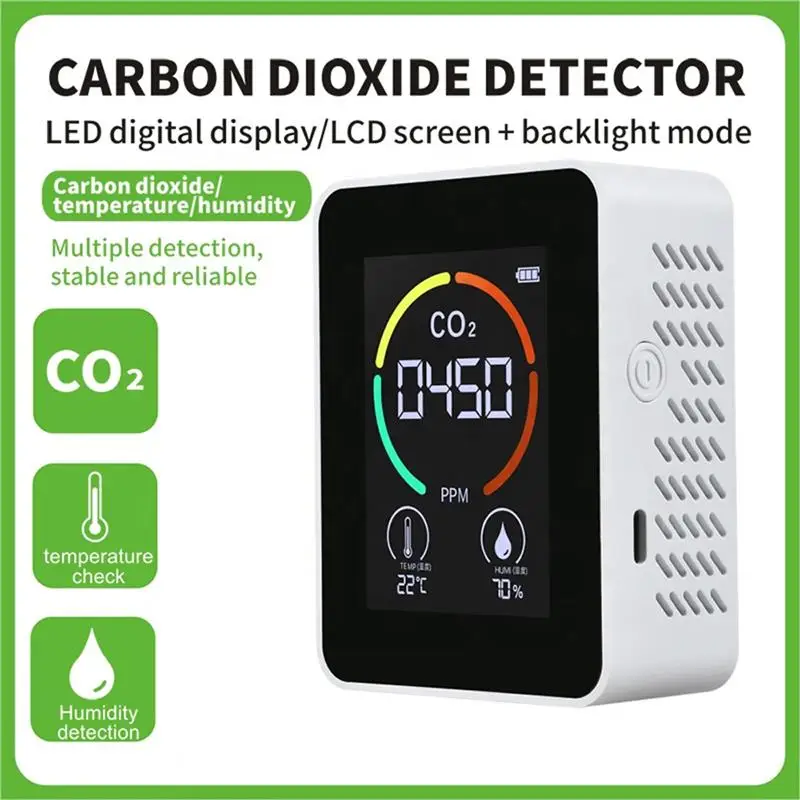Air Monitor CO2 Carbon Dioxide Detector Greenhouse Warehouse Air Quality Temperature Humidity Monitor Fast Measurement Meter
Air Monitor CO2 Carbon Dioxide Detector Greenhouse Warehouse Air Quality Temperature Humidity Monitor Fast Measurement Meter