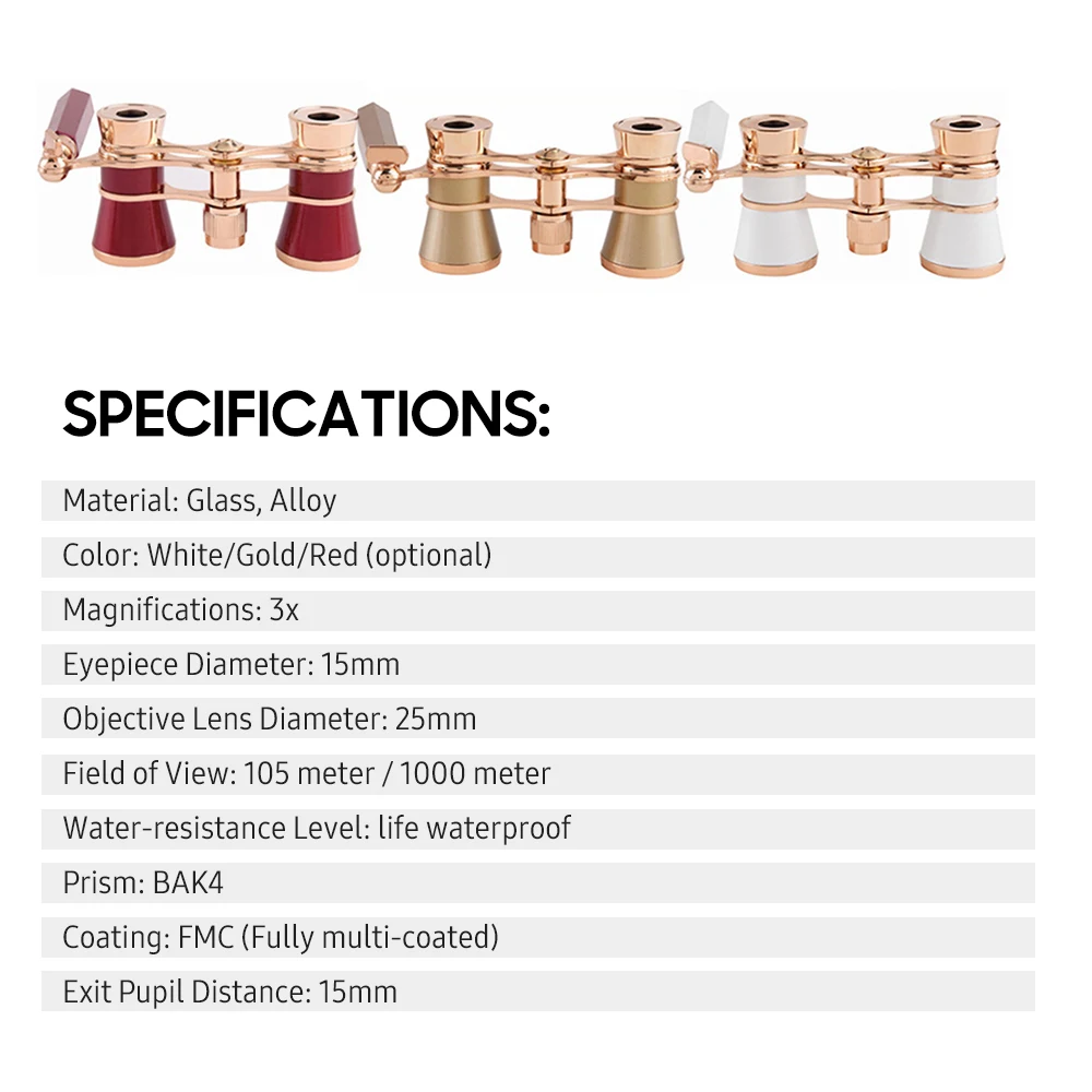 325 Vintage Opera Glasses Mini Theater Binoculars Compact Lightweight Binoculars with Handle Carrying Case and Cleaning Cloth
325 Vintage Opera Glasses Mini Theater Binoculars Compact Lightweight Binoculars with Handle Carrying Case and Cleaning Cloth