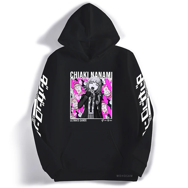 Толстовка с капюшоном для женщин Свитшот в стиле японского аниме Chiaki Nanami Danganronpa