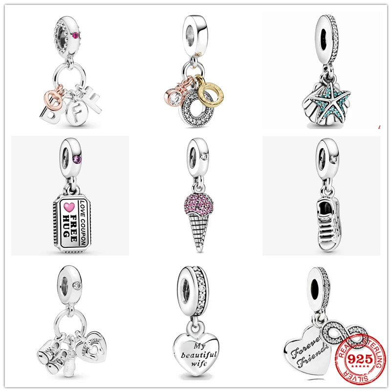 925 Silver Love Coupon Ice Cream Forever Friends Dangle Charm Beads Fit Original Pandora Bracelet Pendant DIY Jewelry For Women
925 Silver Love Coupon Ice Cream Forever Friends Dangle Charm Beads Fit Original Pandora Bracelet Pendant DIY Jewelry For Women
