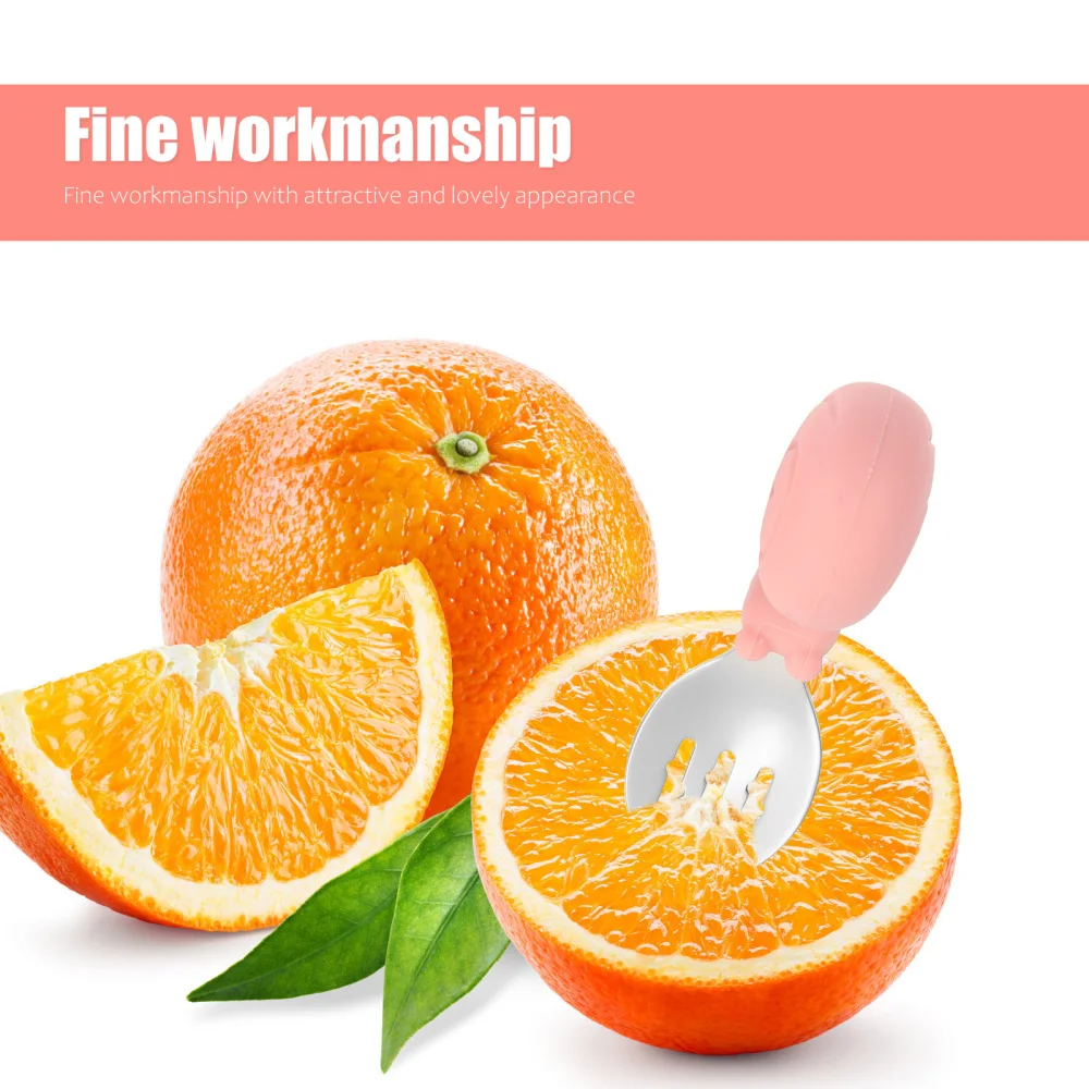 1 Set Adorable Infant Feeding Spoon Training Spoon and Fork Set Feeding Tools 
1 Set Adorable Infant Feeding Spoon Training Spoon and Fork Set Feeding Tools