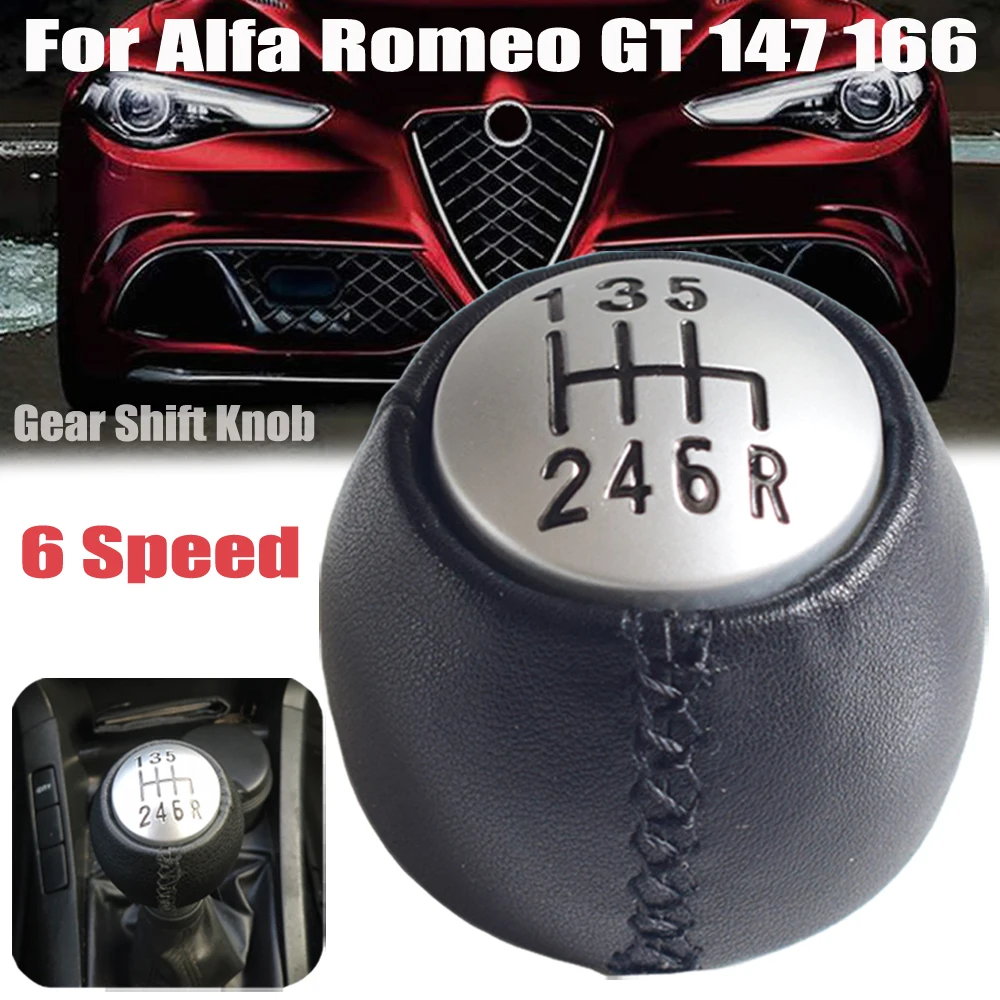 6 Speed For Alfa Romeo GT 147 166 3.2 V6 Mannual Black Leather Cover Gear Shift Knob Lever Stick Pen Shifter Head Handball
6 Speed For Alfa Romeo GT 147 166 3.2 V6 Mannual Black Leather Cover Gear Shift Knob Lever Stick Pen Shifter Head Handball
