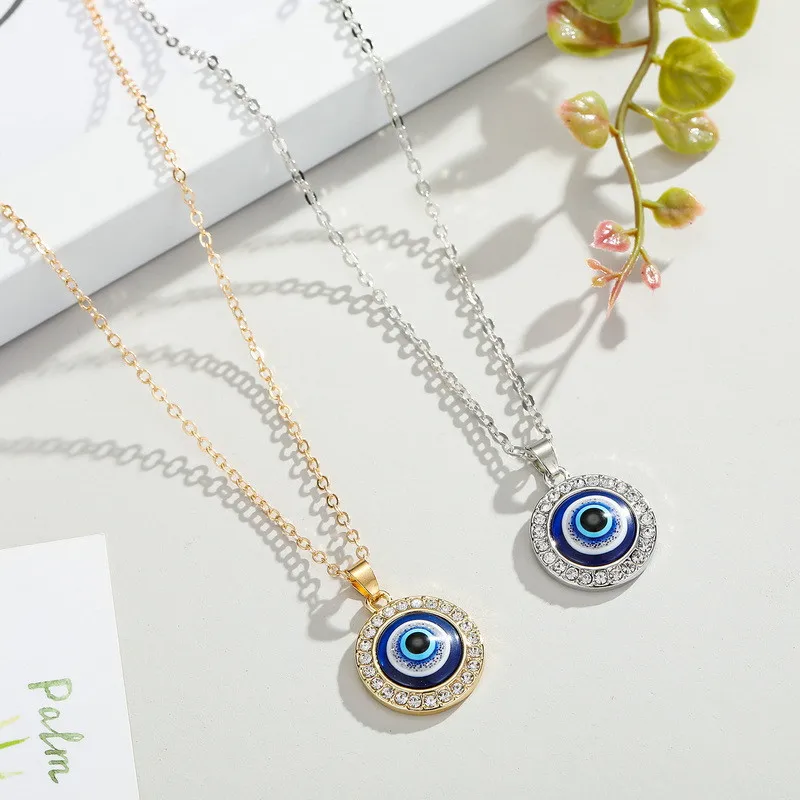 Fashion Simple Turkish Evil Eye Shape Pendant Necklaces For Women Blue Eyes Clavicle Chain Choker Necklace Jewelry Wholesale
Fashion Simple Turkish Evil Eye Shape Pendant Necklaces For Women Blue Eyes Clavicle Chain Choker Necklace Jewelry Wholesale