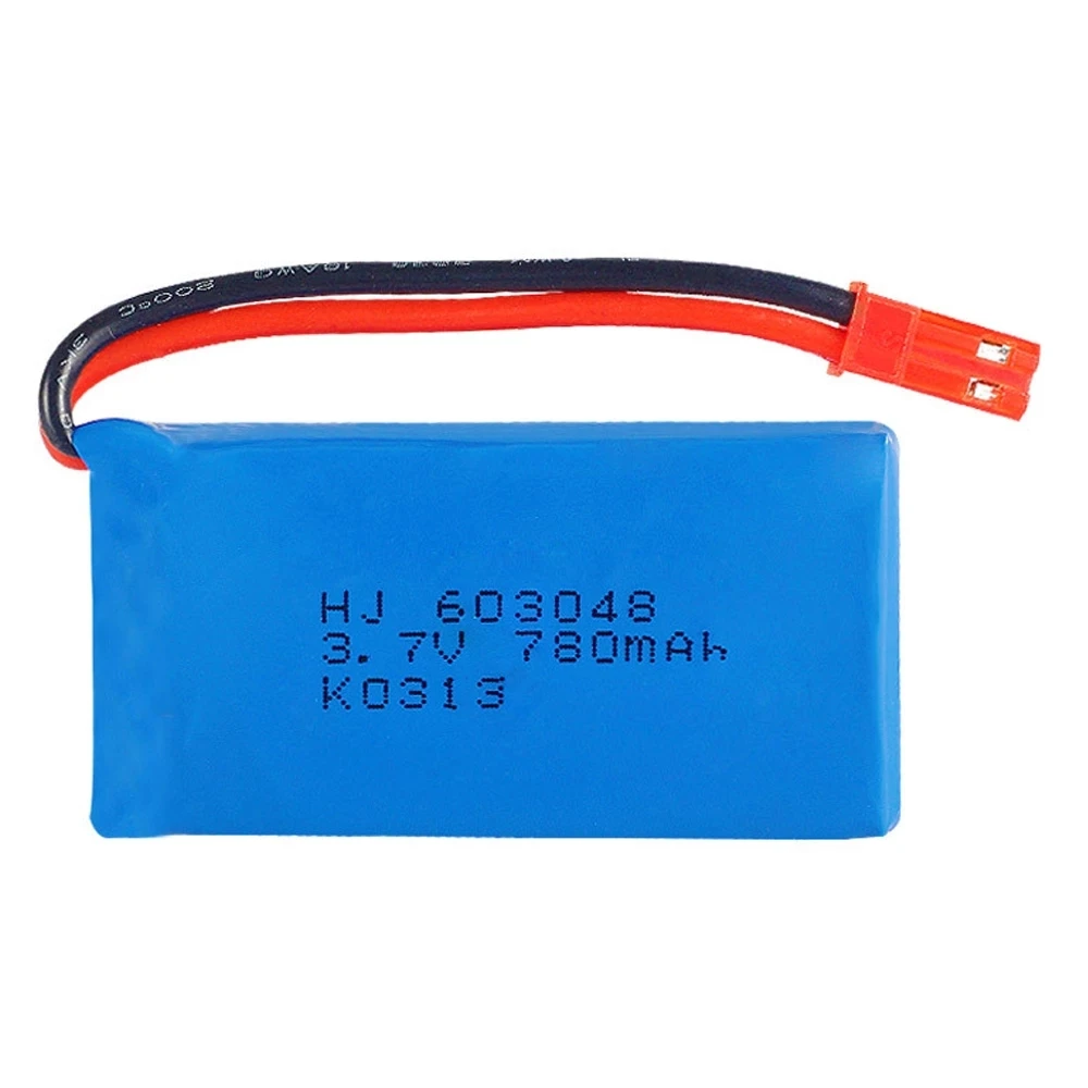 

5PCS 3.7V 780mAH lithium battery for WLtoys V626 V636 V686 quadrocopter 3.7 V 780 mAH JST plug 603048 Lipo battery