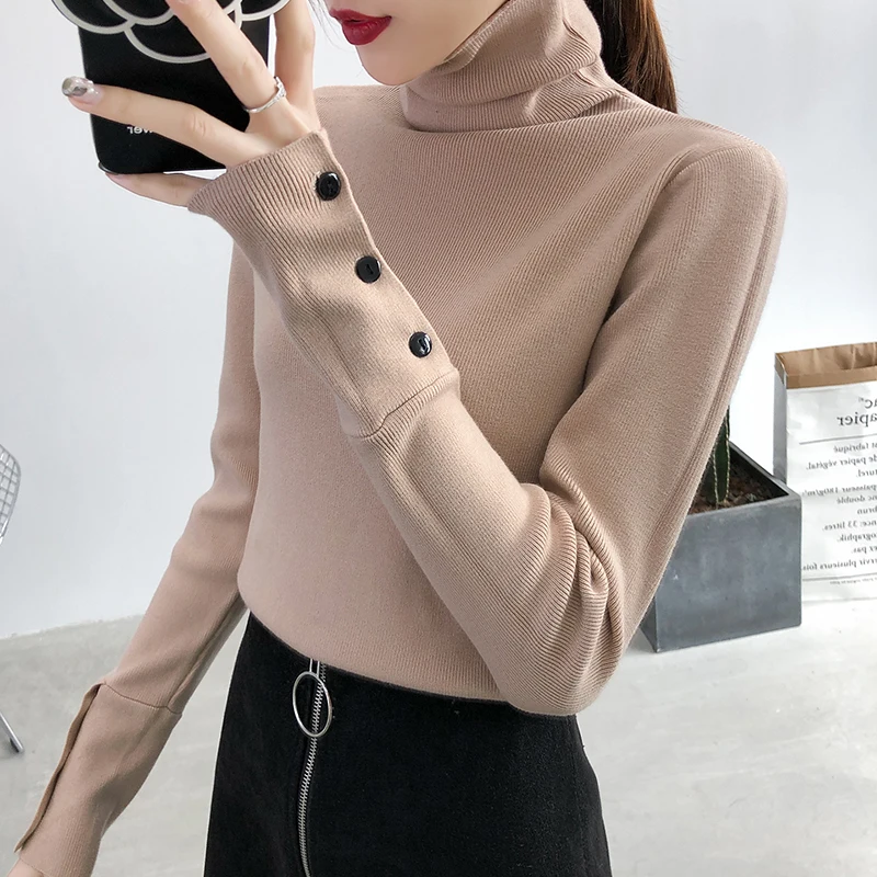 dui ling Black Base Shirt Female Underwear Turtleneck Long-Sleeve New Style Fall/Winter Slim Sweater
dui ling Black Base Shirt Female Underwear Turtleneck Long-Sleeve New Style Fall/Winter Slim Sweater