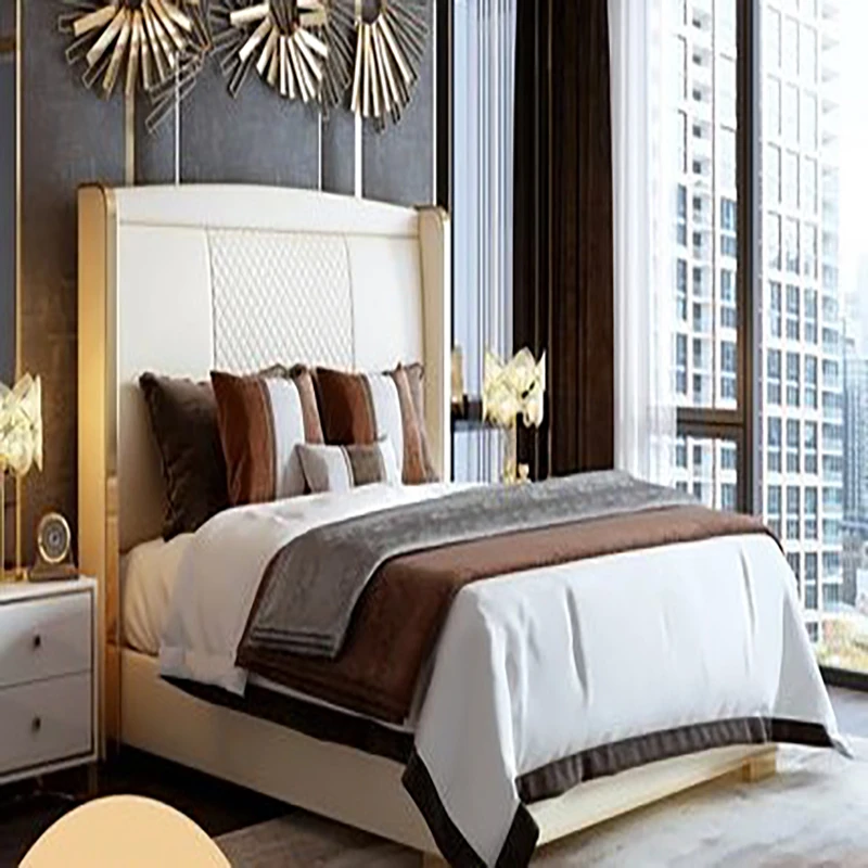 Light luxury leather bed master bedroom 1.8m double bed modern minimalist ins net red bed postmodern Italian leather bed wedding
Light luxury leather bed master bedroom 1.8m double bed modern minimalist ins net red bed postmodern Italian leather bed wedding
