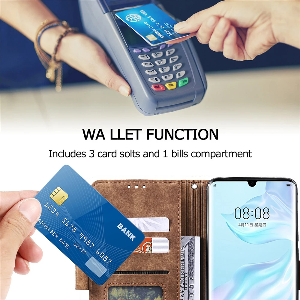 Luxury Strong Magnetic Wallet Case For Huawei P30 Pro Lite P30lite P30pro Leather Flip Card Holder Stand Phone Bags Cover Coque | Мобильные