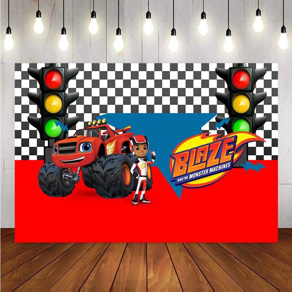 Фотофон для детей виниловый Blaze Monsters Machine грузовик автомобиль светильник