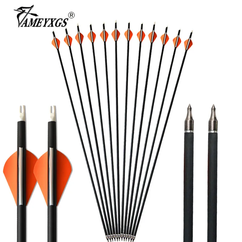 6/12pcs 31.5" Archery Spine 500 Composite Carbon Arrow 100grain Replaceable Target Arrowhead Bow Hunting Shooting Accessories
6/12pcs 31.5" Archery Spine 500 Composite Carbon Arrow 100grain Replaceable Target Arrowhead Bow Hunting Shooting Accessories