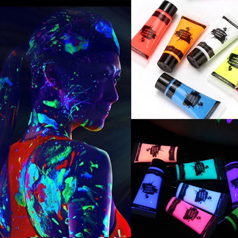 1pcs Body Art Paint Fluorescent Party Halloween Makeup Cosplay Flesh Light Kids Face Shied Color UV Glow Paint Wholesale
1pcs Body Art Paint Fluorescent Party Halloween Makeup Cosplay Flesh Light Kids Face Shied Color UV Glow Paint Wholesale