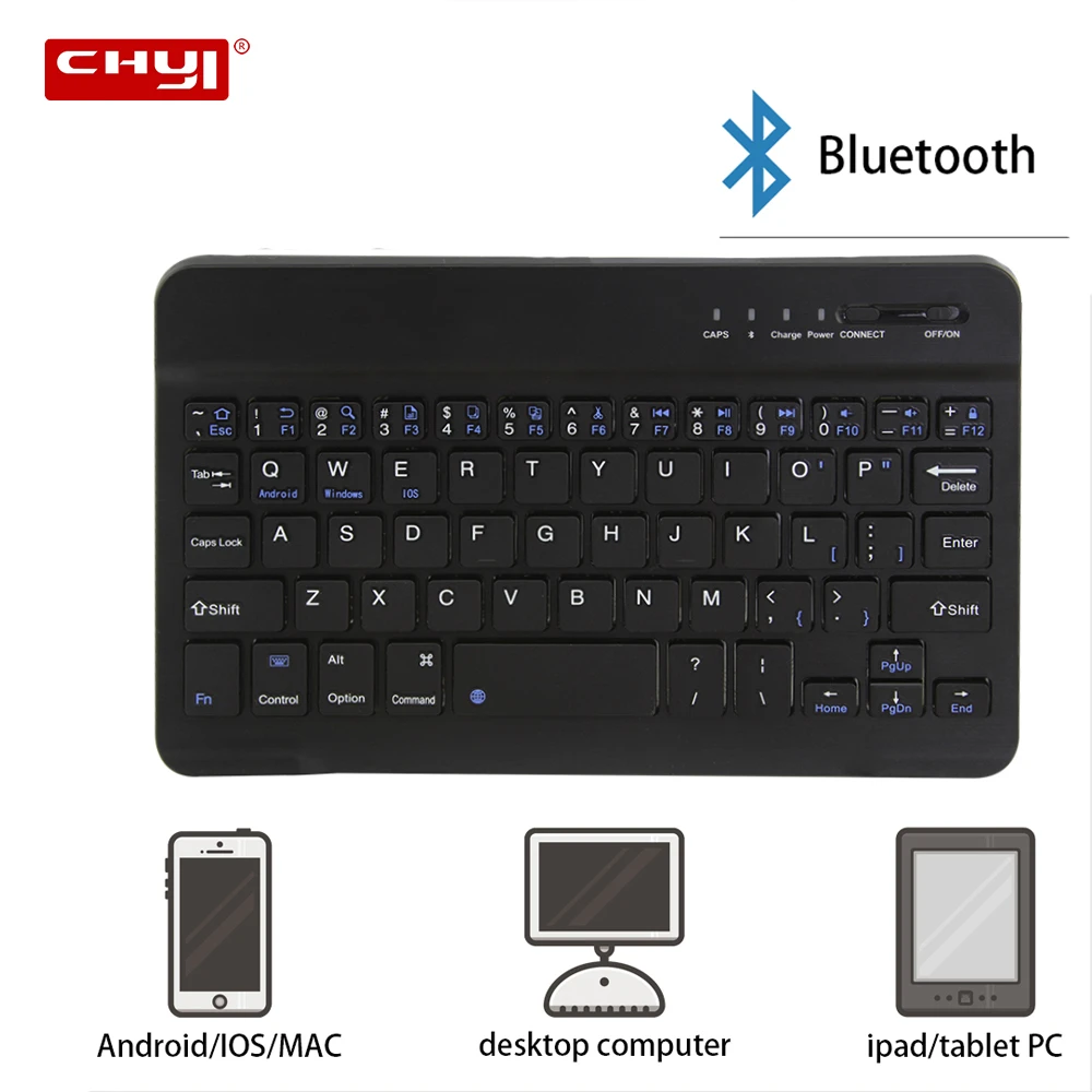 CHYI Wireless Bluetooth Keyboard Ultra Thin Slim Mini Portable Rechargeable Gaming For Smartphone Android IOS Ipad
CHYI Wireless Bluetooth Keyboard Ultra Thin Slim Mini Portable Rechargeable Gaming For Smartphone Android IOS Ipad