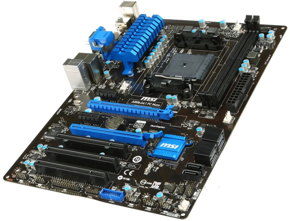 MSI A88X-G41 PC Mate Desktop Motherboard For AMD A88XM A88 Socket FM2 FM2+ DDR3 SATA III Original Mainboard | Компьютеры и офис