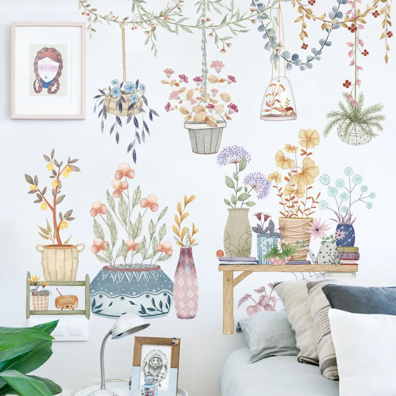 Nordic Style Bedroom Wall Stickers Flowers Wallpaper Waterproof Removable Vinyl Decal Self Adhseive For Living Room Decoration
Nordic Style Bedroom Wall Stickers Flowers Wallpaper Waterproof Removable Vinyl Decal Self Adhseive For Living Room Decoration