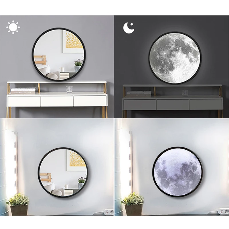 USB Rechargeable Vanity Mirror With Lamp Wall-Mounted LED Mirror Lamp Moon Shaped Home Interior Decoration D1
USB Rechargeable Vanity Mirror With Lamp Wall-Mounted LED Mirror Lamp Moon Shaped Home Interior Decoration D1