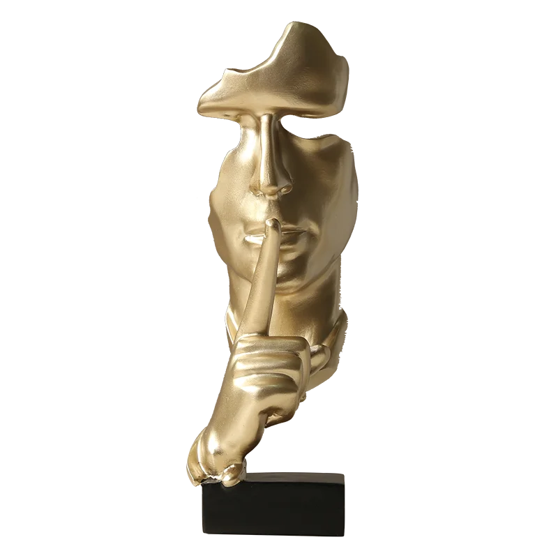 Silence Is Golden Ornaments Human Face Statue Office Study Desktop Decoration Resin Crafts Statuette European Vintage Home Decor
Silence Is Golden Ornaments Human Face Statue Office Study Desktop Decoration Resin Crafts Statuette European Vintage Home Decor