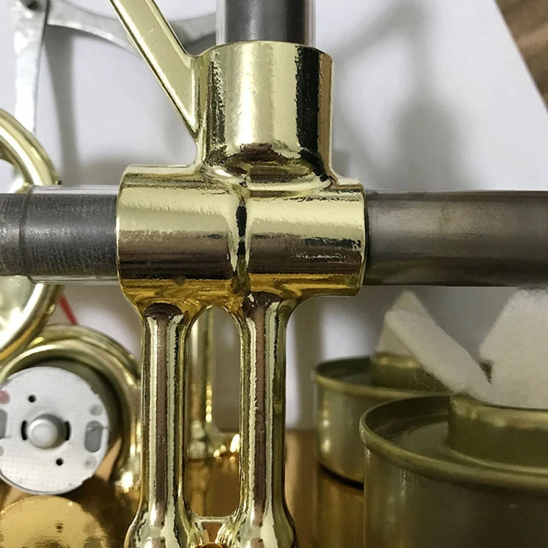 Engine Metal Double Cylinder Bulb External Combustion Heat Power Engine Model Physics Science Experiment Toy 
Engine Metal Double Cylinder Bulb External Combustion Heat Power Engine Model Physics Science Experiment Toy