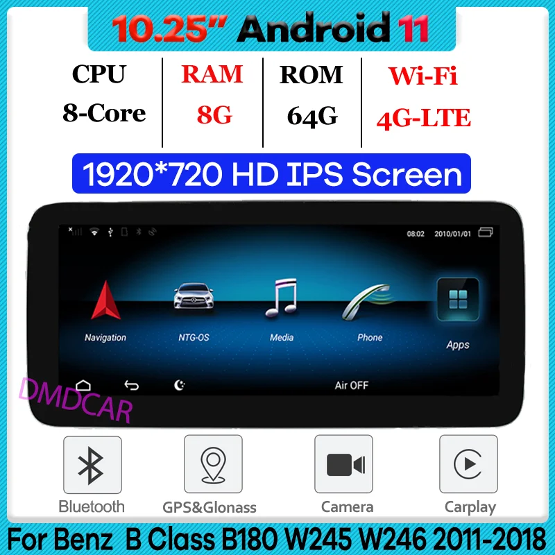 10.25" 8Core CPU 8G RAM Android 11 Car Radio GPS Multimedia player for Mercedes Benz B Class B180 W245 W246 2011-2018 CarPlay
10.25" 8Core CPU 8G RAM Android 11 Car Radio GPS Multimedia player for Mercedes Benz B Class B180 W245 W246 2011-2018 CarPlay