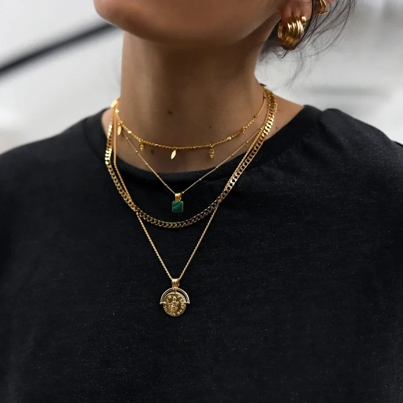 Women Necklace light luxury gold-plated square natural green malachite beaded necklace nchain small bead chain cretsiz kargo
Women Necklace light luxury gold-plated square natural green malachite beaded necklace nchain small bead chain cretsiz kargo