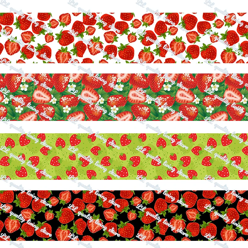 16-75MM Cartoon Strawberry printed Grosgrain Ribbon 50 Yards Tape Clothing Bakery Hairbow Gift Wrapping Accessory Hairbow Head
16-75MM Cartoon Strawberry printed Grosgrain Ribbon 50 Yards Tape Clothing Bakery Hairbow Gift Wrapping Accessory Hairbow Head