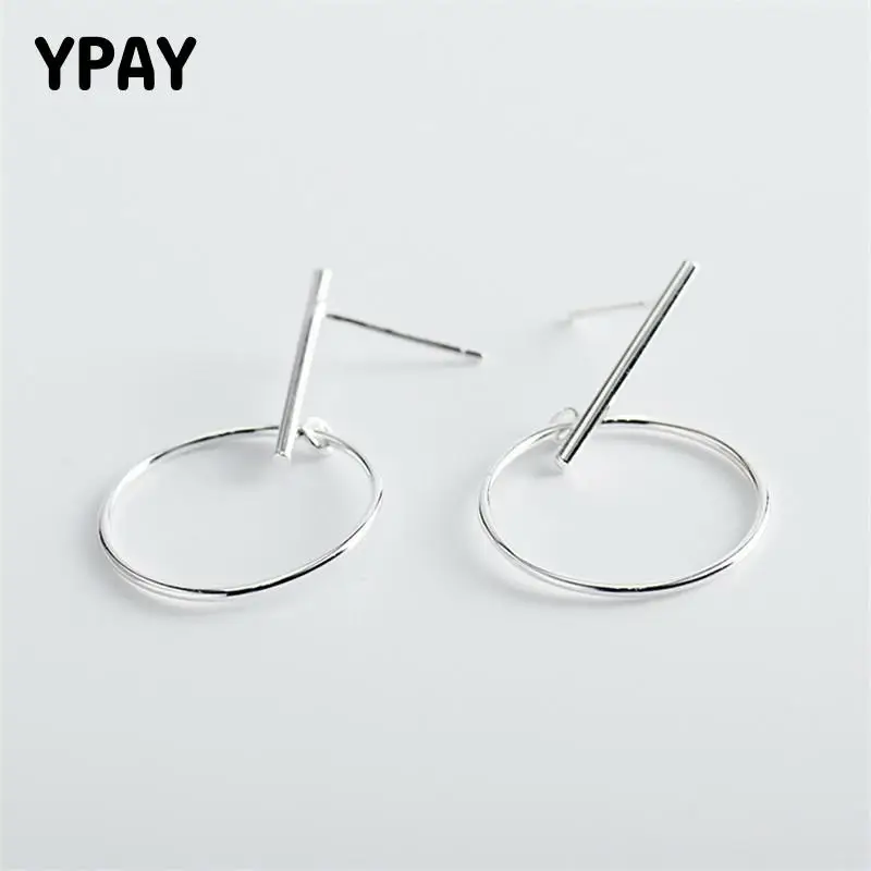YPAY 100% 925 Sterling Silver Round Circle Stud Earrings For Women Geometrical Casual Simple Ear Jewelry Christmas Gift YME200
YPAY 100% 925 Sterling Silver Round Circle Stud Earrings For Women Geometrical Casual Simple Ear Jewelry Christmas Gift YME200