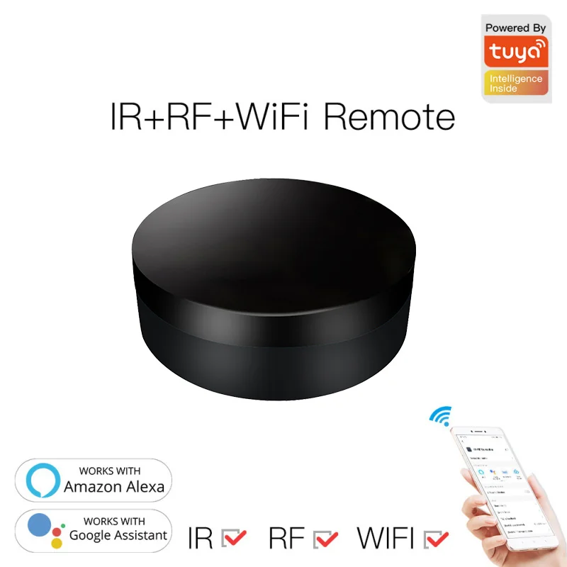 tuya WiFi RF+IR Universal Remote Controller for Air Conditioner TV RF/IR Appliances Smart Life App Control For Alexa Google Home
tuya WiFi RF+IR Universal Remote Controller for Air Conditioner TV RF/IR Appliances Smart Life App Control For Alexa Google Home
