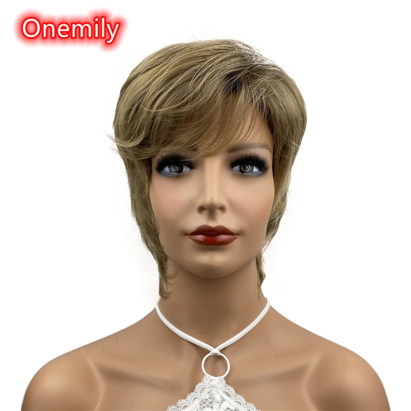 Onemily Short Straight Heat Resistant Synthetic Wigs for Women Girls with Bangs Cosplay Theme Party Evening Out Dating Golden
Onemily Short Straight Heat Resistant Synthetic Wigs for Women Girls with Bangs Cosplay Theme Party Evening Out Dating Golden
