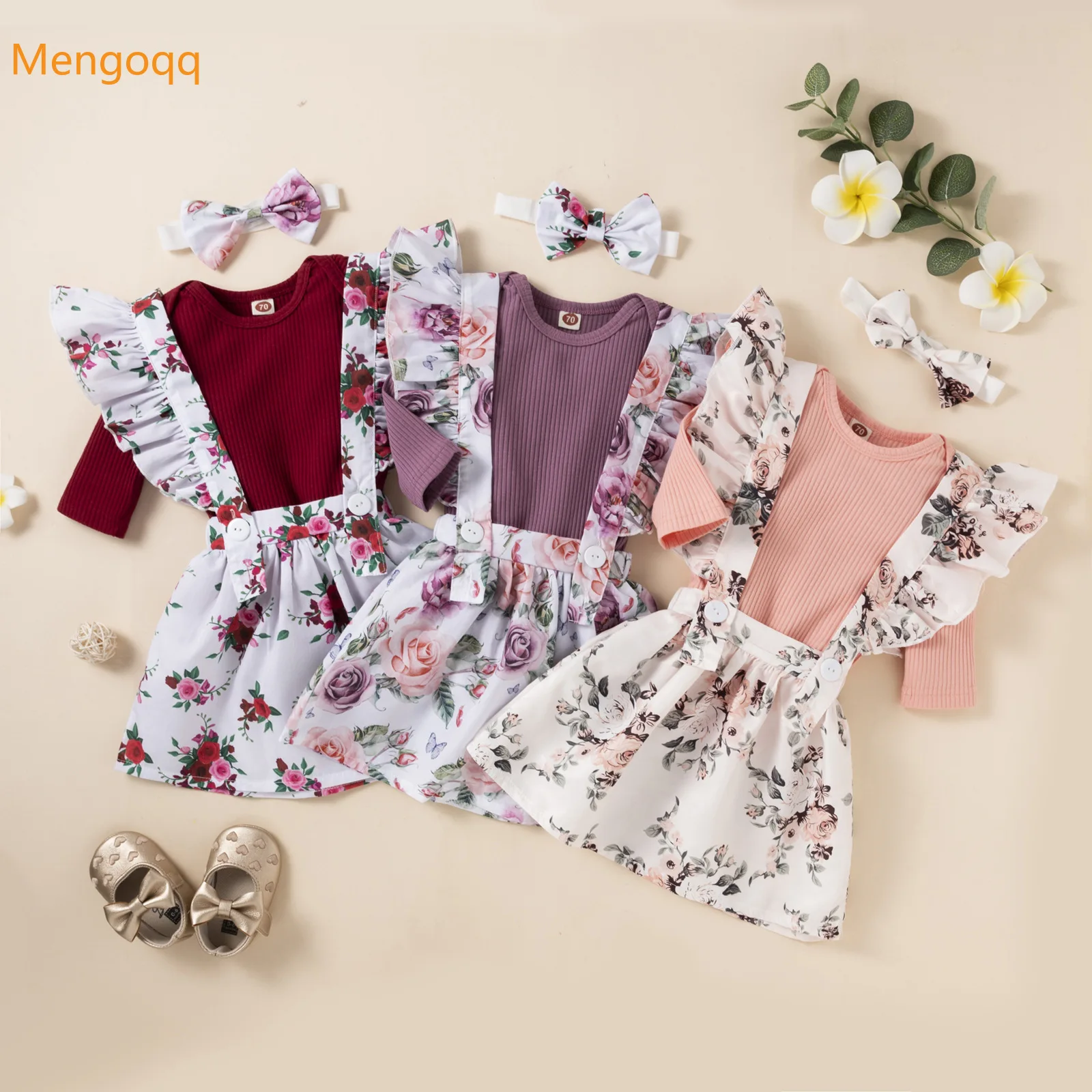 Toddler Kids Baby Girls Autumn Full Sleeve Solid Top Bodysuits Flower Strap Dress Ruched Headbands Infant Clothes Set 3pcs 0-24M
Toddler Kids Baby Girls Autumn Full Sleeve Solid Top Bodysuits Flower Strap Dress Ruched Headbands Infant Clothes Set 3pcs 0-24M