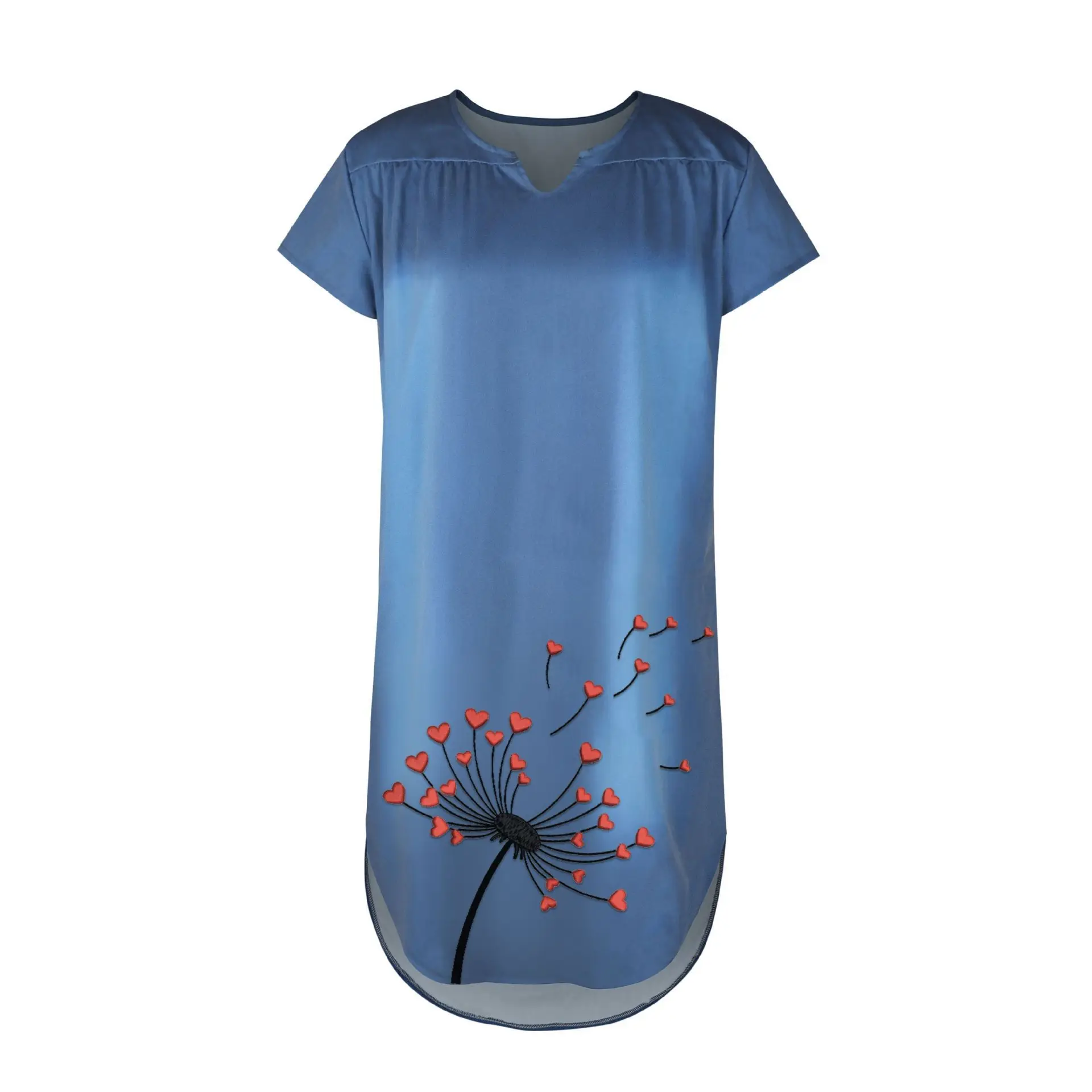 Летнее свободное платье из денима с принтом в новом стиле
Летнее свободное платье из денима с принтом в новом стиле