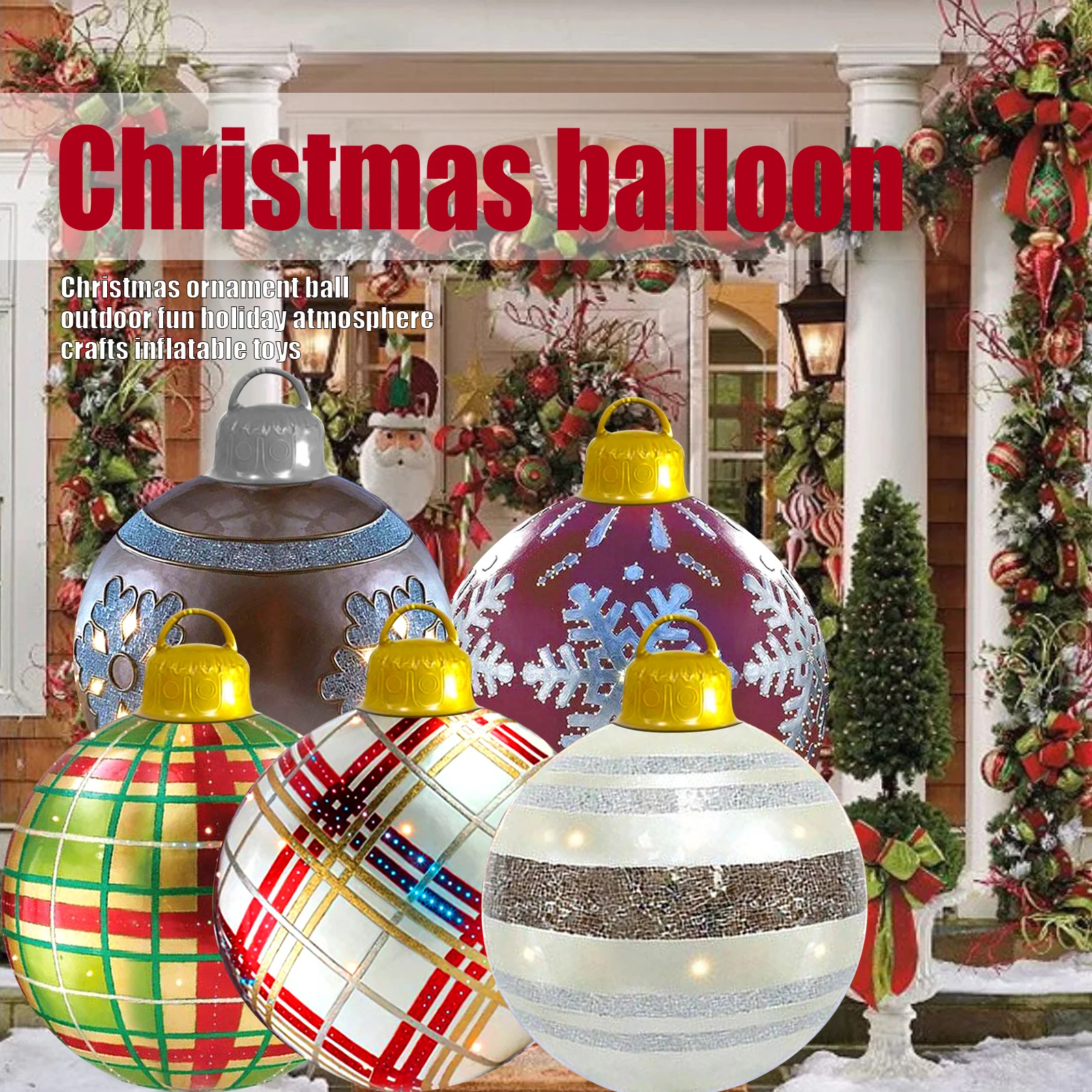 60cm Xmas Decorations Christmas Tree Ball Decorations Outdoor Atmosphere Pvc Inflatable Toys For Christmas Gift Ball Xmas Decor
60cm Xmas Decorations Christmas Tree Ball Decorations Outdoor Atmosphere Pvc Inflatable Toys For Christmas Gift Ball Xmas Decor