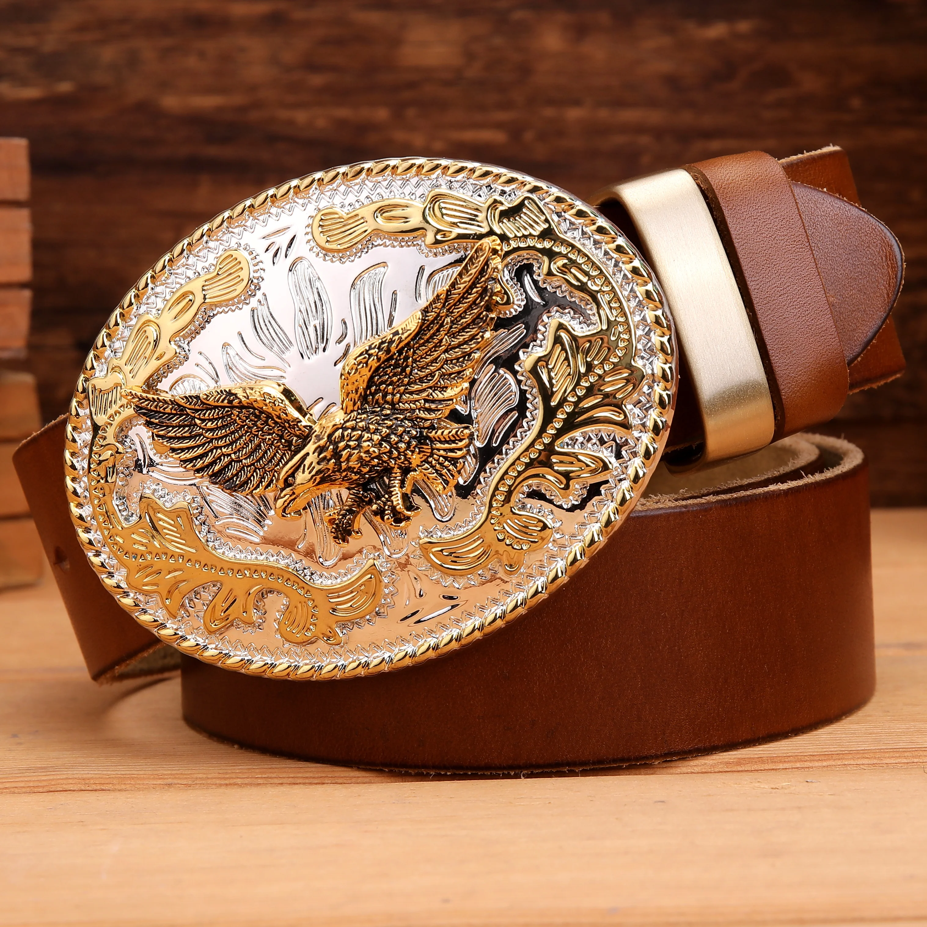 gold eagle big buckle full grain real leather 100% genuine leather hawk mens belts luxury high quality camel brown cowboys women
gold eagle big buckle full grain real leather 100% genuine leather hawk mens belts luxury high quality camel brown cowboys women
