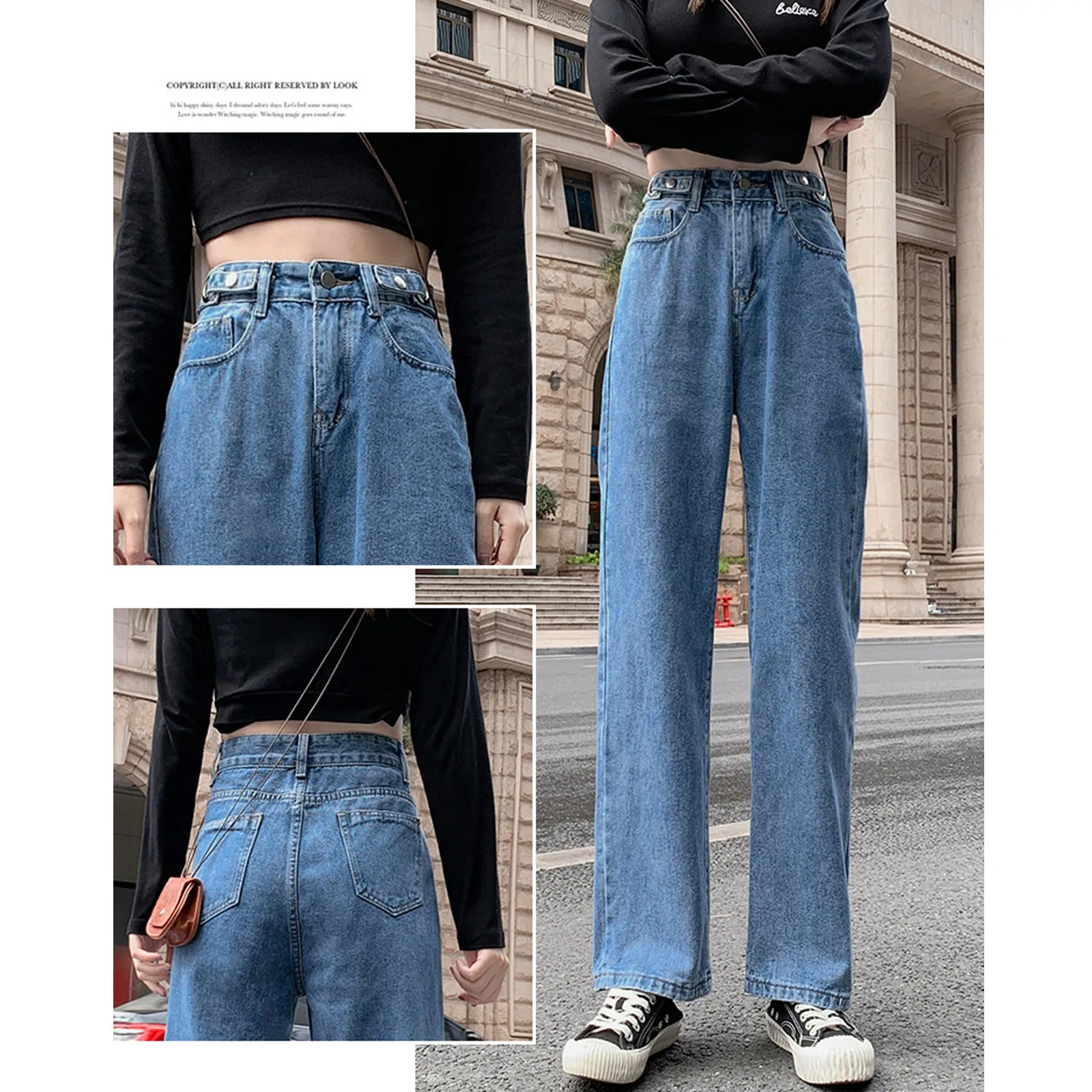 Fashion High Waist Jeans Streetwear Women Denim Pants Black,Blue,Dark Blue Vintage Straight Pants Trouser New
Fashion High Waist Jeans Streetwear Women Denim Pants Black,Blue,Dark Blue Vintage Straight Pants Trouser New