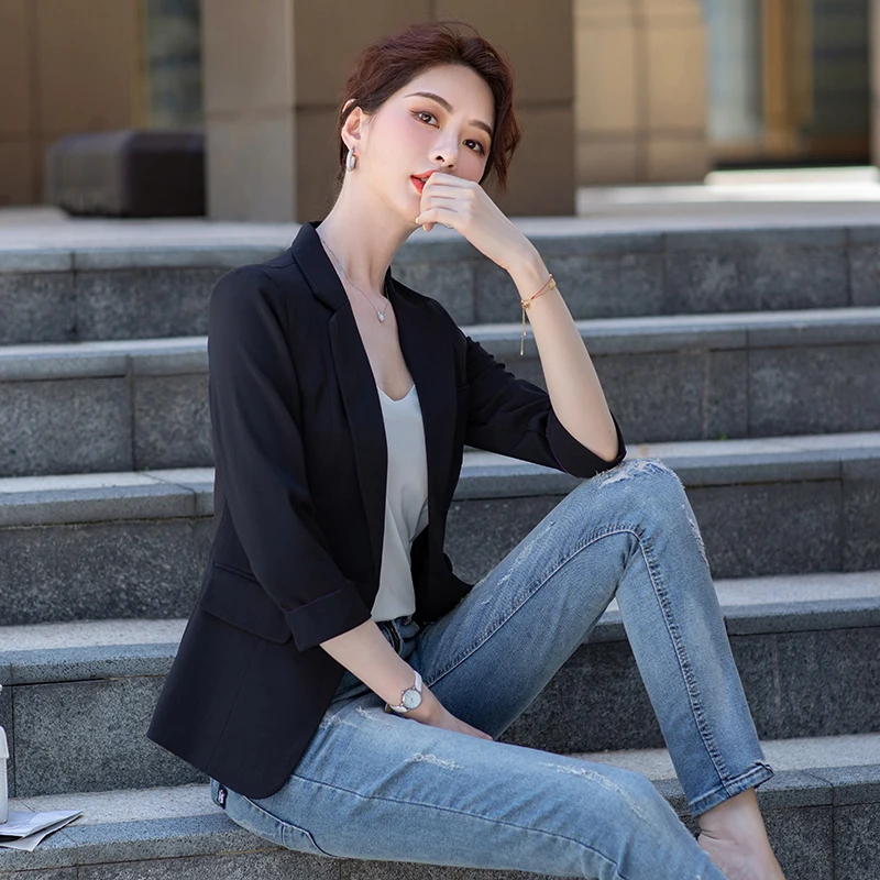 2020 Elegant Spring and Autumn Business Women Blazers Suit Women's Jacket 3/4 Sleeve Ladies Work Wear Female Tops
2020 Elegant Spring and Autumn Business Women Blazers Suit Women's Jacket 3/4 Sleeve Ladies Work Wear Female Tops