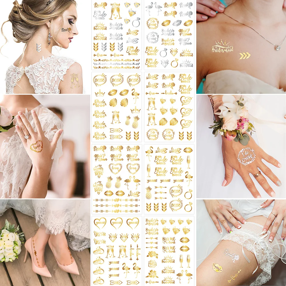FRCOLOR 8 Sheets Temporary Tattoos Bachelorette Party Tattoos Bronzing Face & Body Stickers Fake Tattoos Charming T
FRCOLOR 8 Sheets Temporary Tattoos Bachelorette Party Tattoos Bronzing Face & Body Stickers Fake Tattoos Charming T