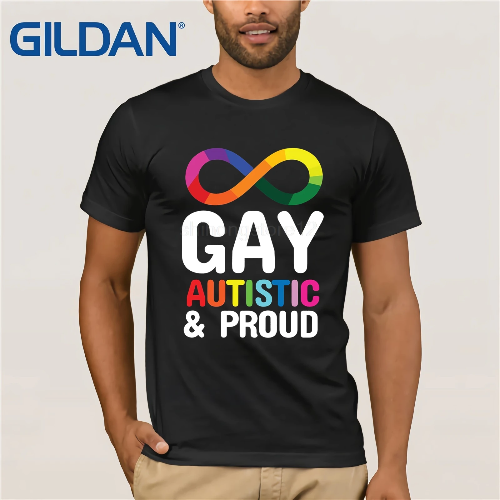 Аутистов гордость празднование Дня футболка s Радужный Флаг ЛГБТ Riinbow Гейская